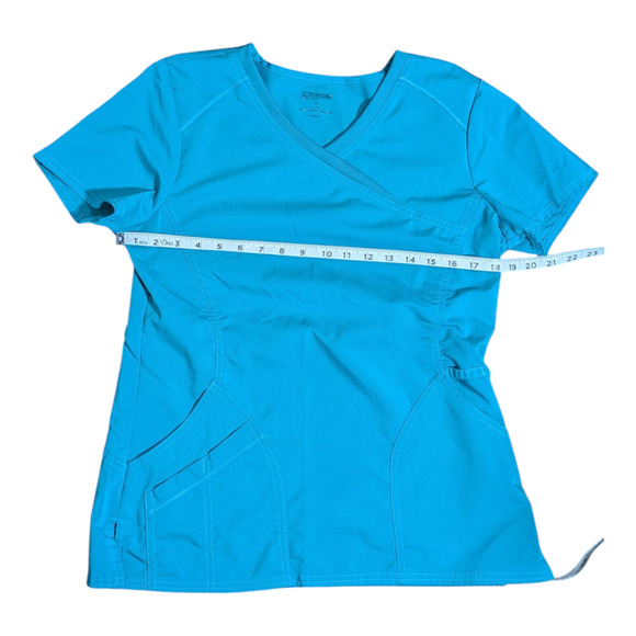 Scrub Star Top Work Wear - Size L- Blue Green- Please See Measurements - Picture 3 of 5
